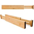 thumbnail image 2 of 6 Pack Bamboo Adjustable Drawer Dividers, Expandable Drawer Organizer (16.5"-22"), 2 of 5
