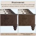 thumbnail image 5 of Walnut Solid Wood King Platform Bed Frame with Tall Headboard, Sturdy Natural Wood Bed, No Box Spring Required, 5 of 5