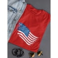 thumbnail image 3 of American Flag Art Shaped T-Shirt Women -Image by Shutterstock, Female XX-Large, 3 of 4