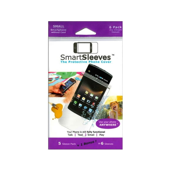 PS25 CLEARBAGS SMARTSLEEVES SMARTPHONE COVER 6PC SMALL