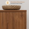 thumbnail image 4 of Brafabhome 47" Wide Fluted Sideboard with 4 Doors, Modern Credenza Buffet Cabinet with Adjustable & Removable Shelf for Living Room, Dining Room | Walnut, 4 of 7