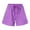 Purple/B, variant on Kbndieu Womens Casual Shorts Summer Drawstring Elastic Waist Comfy Shorts with Pockets, Solid Color Lightweight Beach Shorts for Women (Black, S)