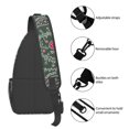 thumbnail image 4 of Sling Bag for Men, Paisley Pattern No.9091 Fanny Pack Crossbody Bags Shoulder Chest Bag, Small Gym Bag Anti Theft Crossbody Backpack Daypack for Travel Sports Running Hiking, 4 of 7