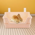 thumbnail image 4 of Rabbit Toilet Pet Pan Potty Trainer Bedding Box Guinea Cage Mount Indoor Hamster Corner Litter for Pets, Ferret ,Bunny ,Galesaur Beige, 4 of 8