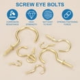 thumbnail image 4 of Uxcell Ceiling Hooks for Hanging Plants Copper Plating Metal Screw-in Ceiling Cup Hooks Self-Tapping Screw Eye Bolt 1.5 Inch, 4 of 6