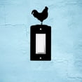 thumbnail image 3 of Rooster Rocker Switch Cover Single Gang Wall Plate Iron Light Cover Power Outlet Decorations Rectangle Black with Screws 1.3x2.63 inches Hole Rocker Switch DIY, 3 of 5