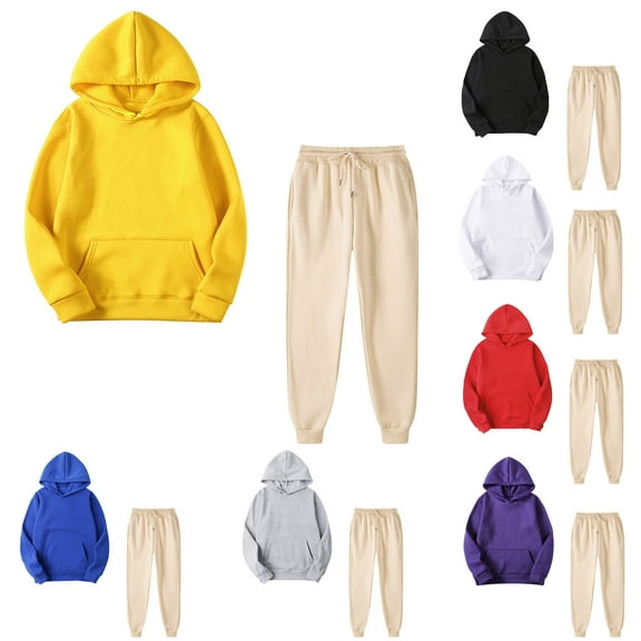 Auroural Sweatpants Sets for Women 2 Piece Women's Fashion Fall Winter Outfits Sports Tracksuits Long Sleeve Pullover Hoodies Pants Suit