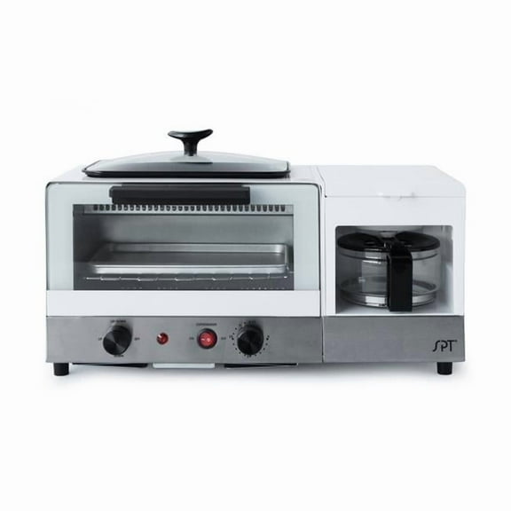 SPT 3 in 1 Breakfast Maker 1450 W 4-Cup White Toaster Oven