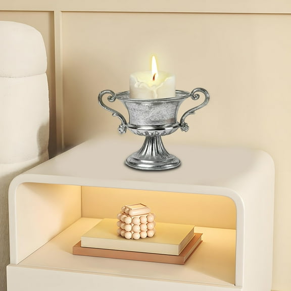 Fzsteel Iron Vase For Wedding Home Office Decor Sturdy Metal Flower Vase 15.5x15x11cm Durable Floral Arrangement Centerpiece