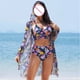 thumbnail image 2 of Trajes de Baño de Bikini de Mujer con Correas Impresas V Sexy Split Set de Tres Piezas, Diseño de Corte Alto para la Piscina de Playa Y las Vacaciones de Verano, 2 of 9