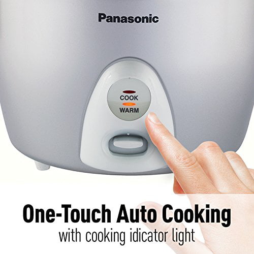 Panasonic 10-Cup Rice Cooker/Steamer with Glass Lid in Silver