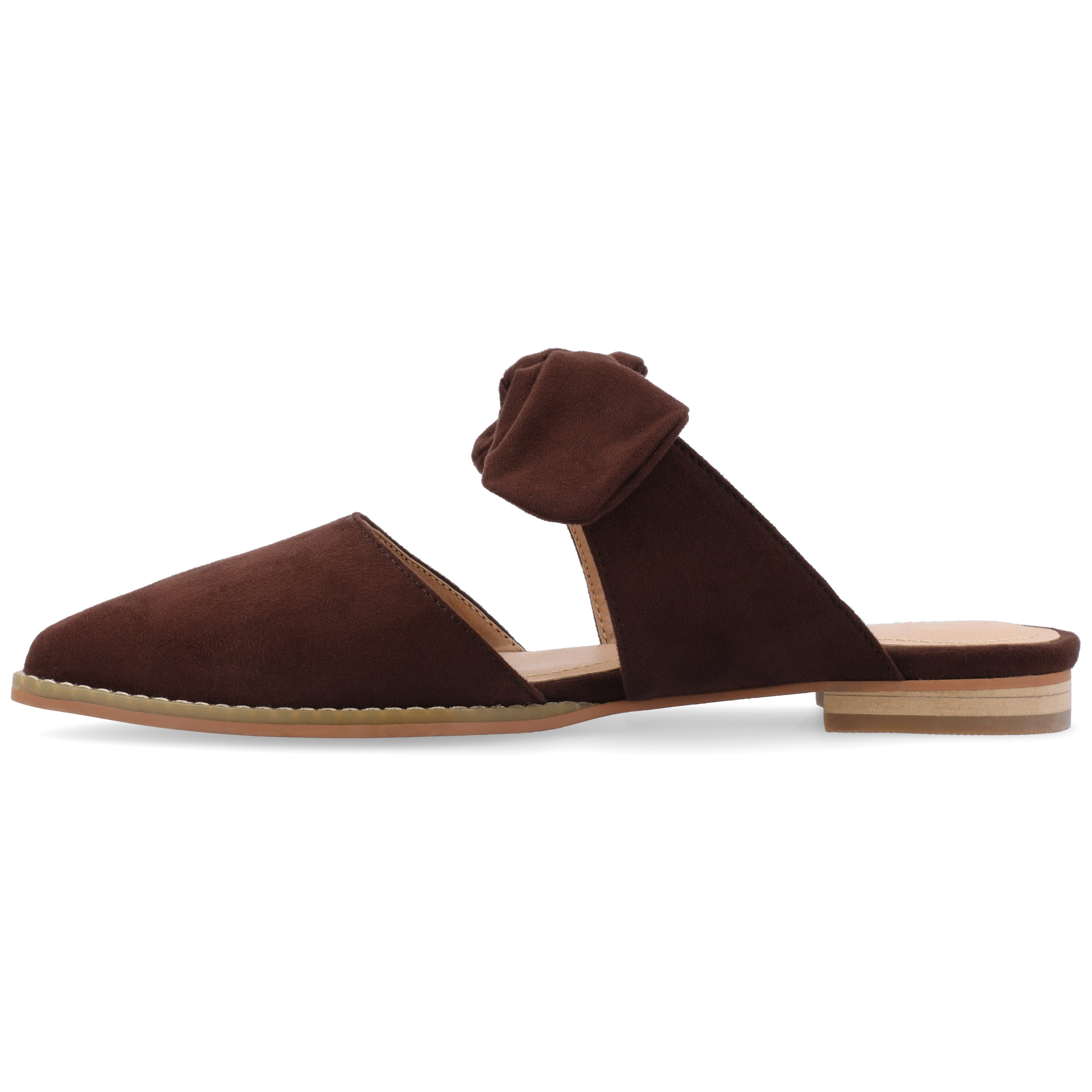 Journee Womens Telulah Narrow Width Slip On Pointed Toe Mule Flats