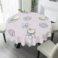 thumbnail image 2 of Eveokoki Easter Round Tablecloth 60 inch Diameter Easter Egg Table Cloths Spill Proof Wrinkle Table Cloth for Kitchen Dining Decoration Holiday Parties, 2 of 5