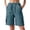 Blue, variant on Summer Casual High Waist Cargo Shorts Women Straight Leg Loose Fit Workwear Pocket Five Point Shorts Comfortable Breathable Lightweight Summer Leisure Short Pants Blue L