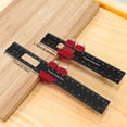 thumbnail image 4 of Woodworking Ruler Track Ruler Inch & Metric Scribing Ruler Measuring Gauge, 4 of 9