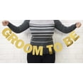 thumbnail image 2 of Inkdotpot Groom to Be Metallic Gold Pre Strung Bunting Photo Booth Props Sign Party Decoration DIY Wedding Banner, 2 of 5