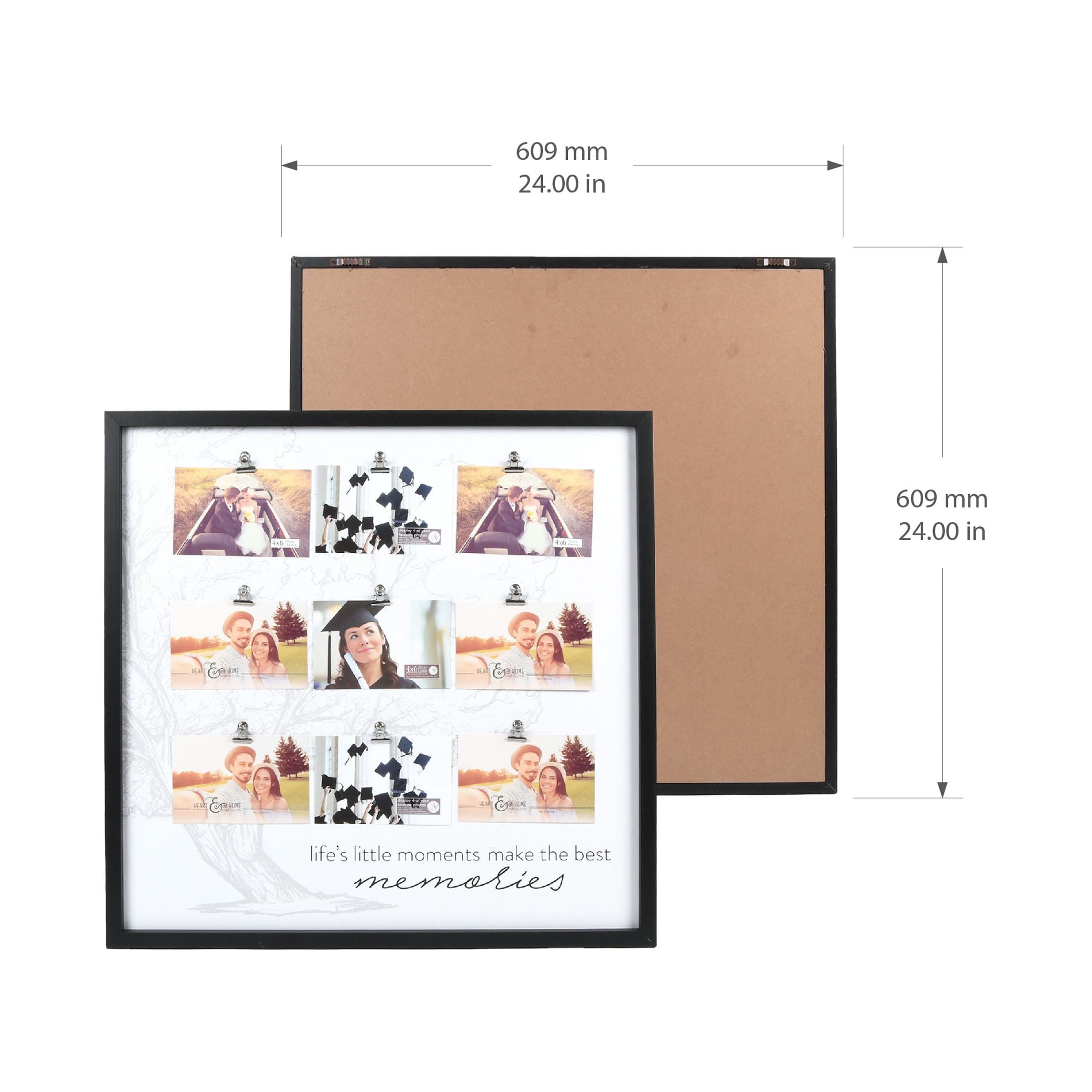 Prinz 4 x 6 Black Clip Collage Wall-Hanging Picture Frame