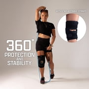 DonJoy Advantage Stabilizing Hinged Knee Wrap Large/Extra Large with Removable Aluminum Hinges and Adjustable Straps for sprains, strains, and mild arthritis (Black)