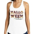 thumbnail image 2 of Halloween Vibes Tank Top Fitted Racerback Women's Medium White, 2 of 5