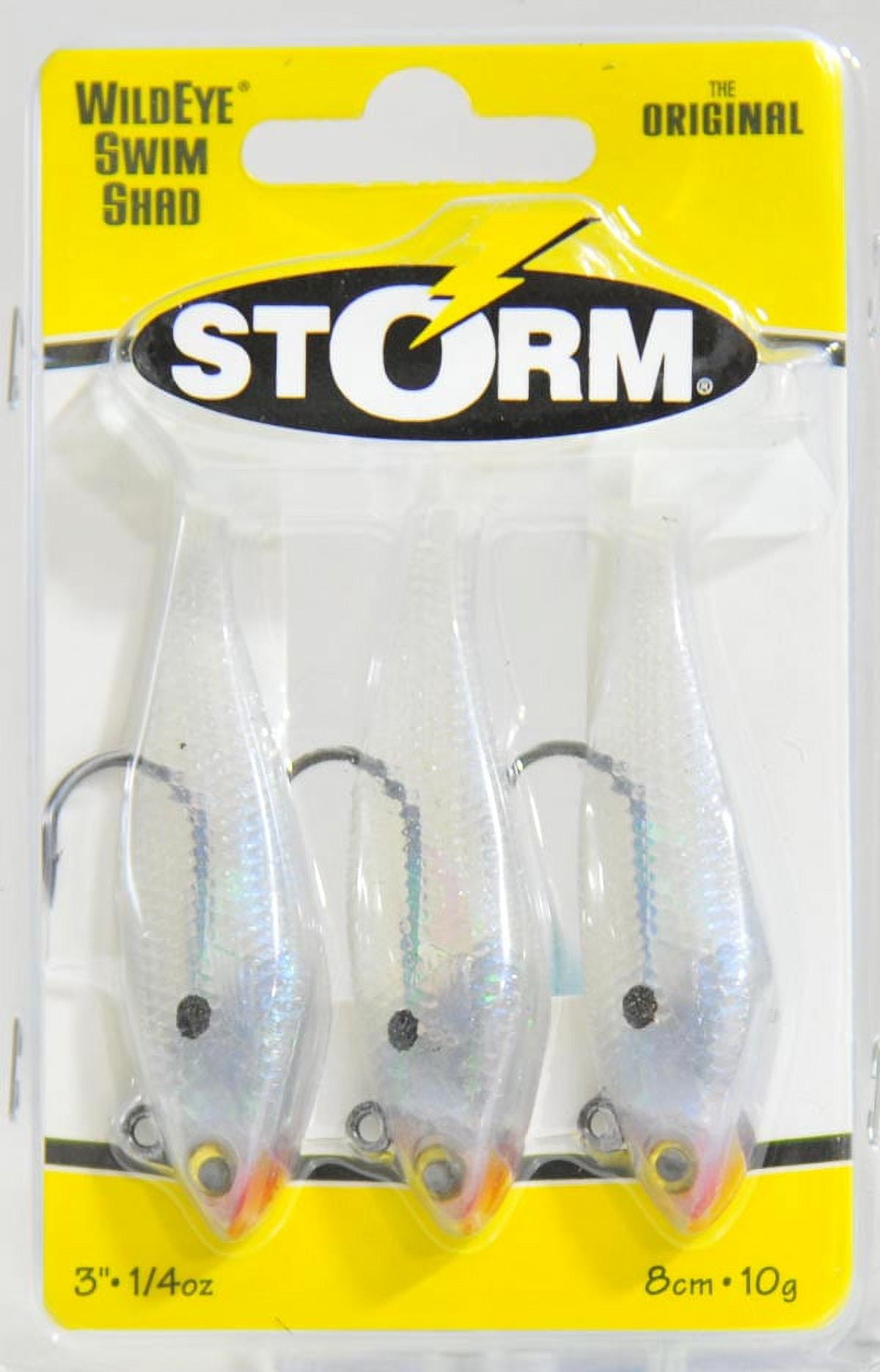 (2 pack) Storm WildEye Swim Shad 03 3" 1/4 oz Pearl 3pk
