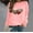 Pink, variant on Valentine's Day Shirt Women Plaid Love Heart Graphic Tees 3/4 Sleeve Tee Tops Crewneck Pullover Casual T-Shirts Size 2X 3X