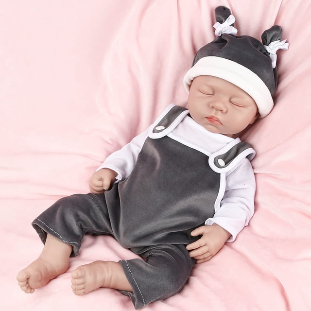 Muñeca Reborn IVITA de cuerpo completo de silicona, 43 cm, para niño con ropa