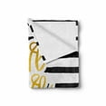 thumbnail image 2 of Live Laugh Love Soft Flannel Fleece Throw Blanket, Romantic Design Hand Drawn Stripes and Calligraphic Text, Cozy Plush for Indoor and Outdoor Use, 70" x 90", Black White Earth Yellow, by Ambesonne, 2 of 6