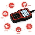thumbnail image 2 of Ancel AD410 Enhanced OBD2 EOBD Scanner Check Engine Light Clear Fault Auto Code Reader On-board Monitor Test EVAP System O2 Sensor Monitoring VIN View Freeze Frame OBDII Diagnostic Tool, Black & Red, 2 of 12