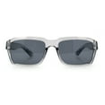 thumbnail image 3 of Hipster Gentleman Rectangular Mens Retro Vintage Vibe Plastic Sunglasses Slate - Black, 3 of 8