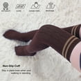thumbnail image 4 of 3 Pairs Awesome Women Thigh High Cotton Boot Socks. Durable Knee High Socks, Perfect As Winter & Spring Socks Size 6-9 Coffee T1023-3p1c3, 4 of 4