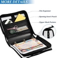 thumbnail image 4 of Water-Resistant 3-Ring Binder Organizer with Multiple Pockets Zipper Binder Bag for Office Witch Silhouette, 4 of 8