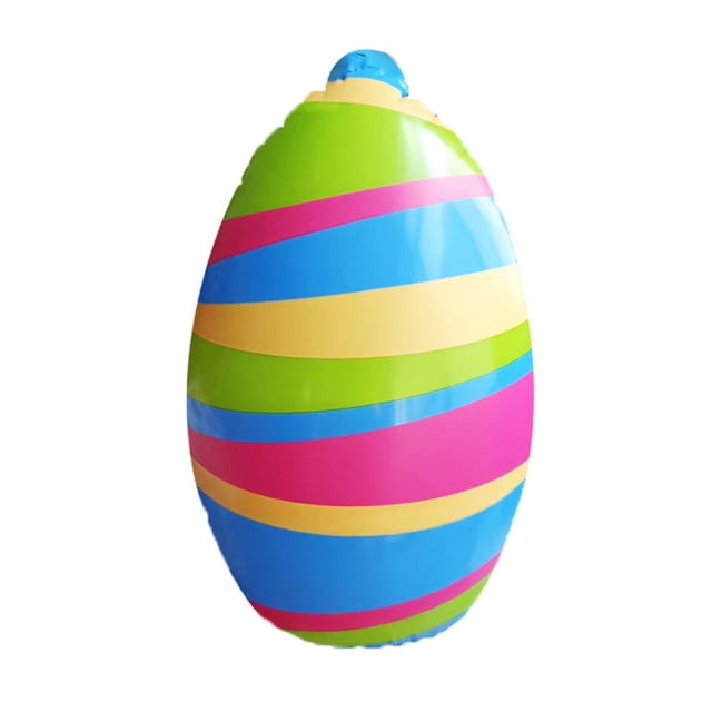 Bola inflable de Pascua para exterior 40cm | Decoración de PVC para patio, jardín, porche | Decoración de Pascua pintada brillante resistente a la intemperie | Gran adorno decorativo en forma de