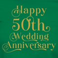 thumbnail image 3 of CafePress - 50Th Wedding Anniversary Gold Retro Typography T Shirt - Women's Traditional Fit Dark T-Shirt, 3 of 4