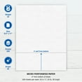 thumbnail image 5 of PrintWorks Professional 3" Horizontal Perforated Paper 8.5” x 11” - Perfect For W-2, 1099, & Statement Use - Made in the USA - 500 Sheets - 24 lb - Printer Compatible - White (04168), 5 of 10