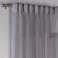 thumbnail image 4 of 3S Brother's Grey Linen Look Extra Long Set of 2 Panels Sheer Curtains Rod Pocket & Back Tab Home Décor Window Custom Made Drapes 10-30 Ft. Long -Made in Turkey Each Panel (52"W x 144"L), 4 of 6