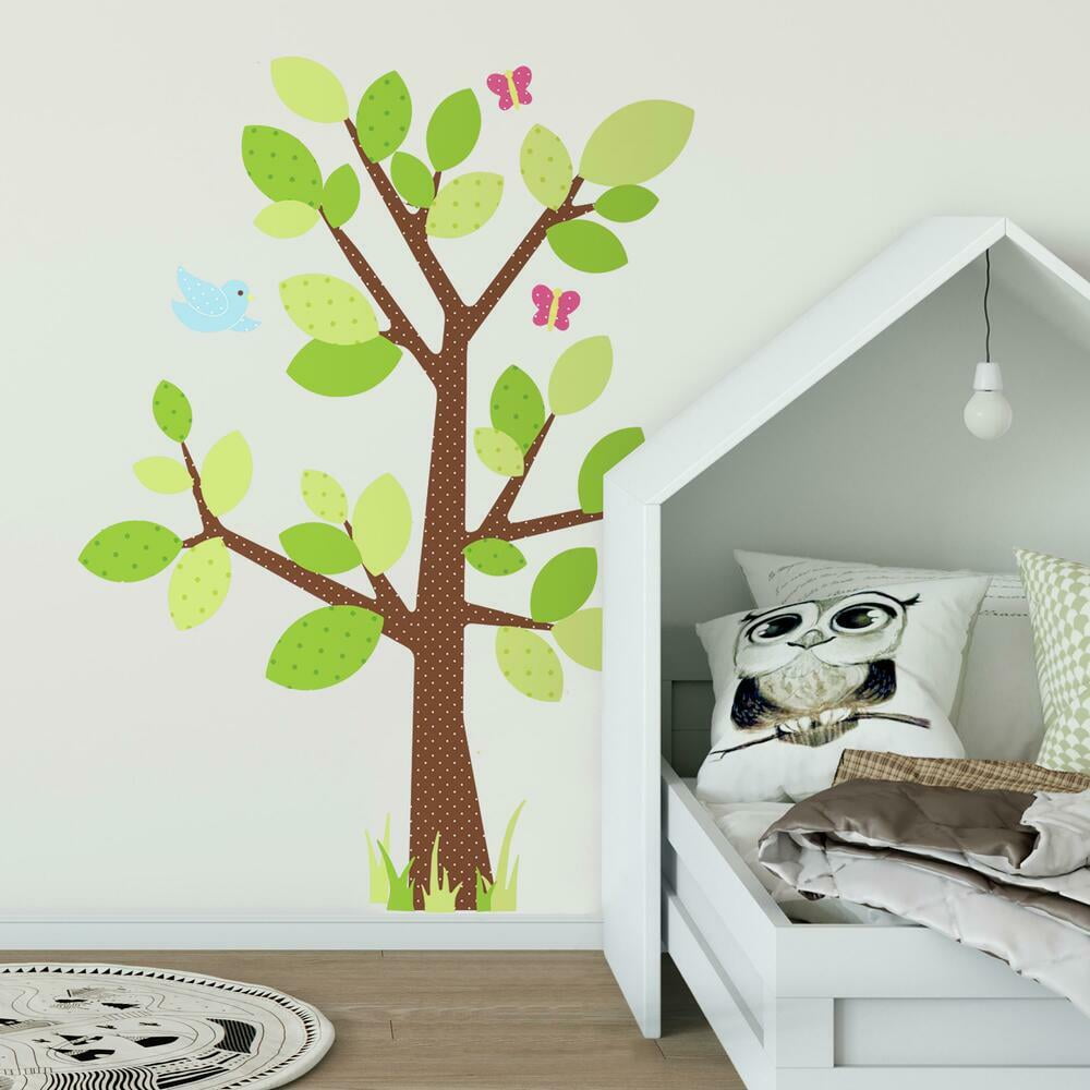 Cheeky Monkey on Large Tree Vinyl Wall Decals Art Stickers Kids Nursery Decor 