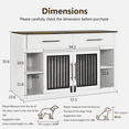 thumbnail image 7 of MCombo Wooden Dog Crate Furniture, Dog Kennel Pet House End Table with Large Drawers, Pet Crate for Small/Medium Dogs 1858, 7 of 7