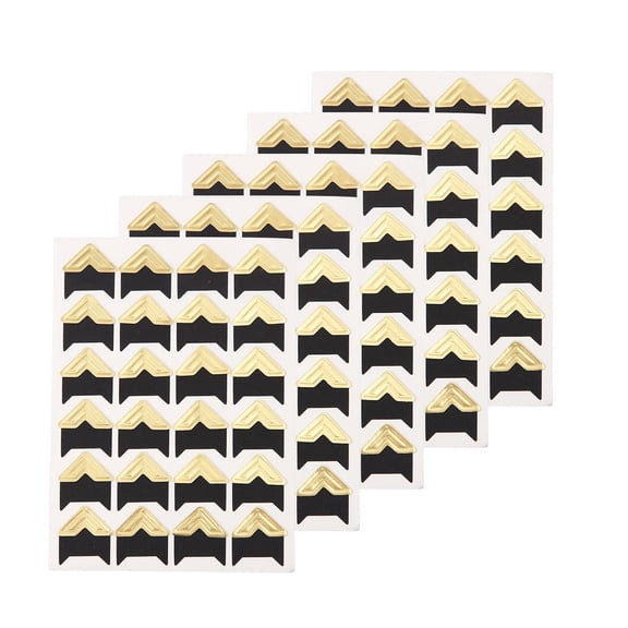 CHELIASD 5 Sheets 100 Pcs Photo Corners Self Adhesive, Acid Free Picture Corners for Scrapbooking, Photo Corners for DIY Scrapbooking, Photo Album, Memory Books, Diary