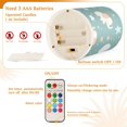 thumbnail image 4 of Elephant Pattern Flameless LED Candle Set with Remote, Battery Operated Color Changing Pillar Candles, Set of 2, 4 of 7