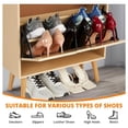 thumbnail image 4 of Bingirl Armoire à Chaussures Étroite Cachée avec Tiroirs Rabattables, MDF Résistant aux Odeurs, Chêne Naturel, 4 of 8