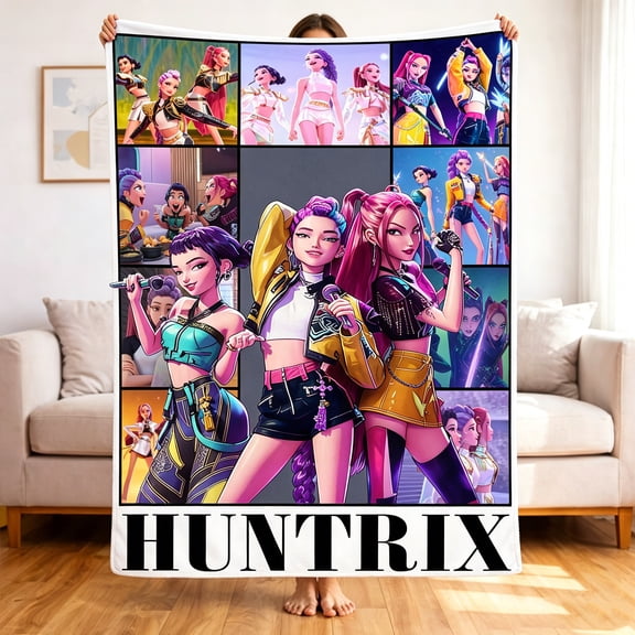 Premium Custom Flannel Blanket Personalized Soft Cozy Throw Blanket All Season Washable For Sofa Couch Bed Gift Home Décor - Kpop Fantasy Warrior 26 60x80