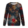 thumbnail image 4 of Bcresic Christmas Tops for Womens 3D Truck Snowman Graphic Crewneck Sweatshirts Fashion Xmas Printed Pullover Sweatshirt Drop Shoulder Long Sleeve Jumper Shirts Holiday Clothes Gifts,01D_Red,Small, 4 of 4