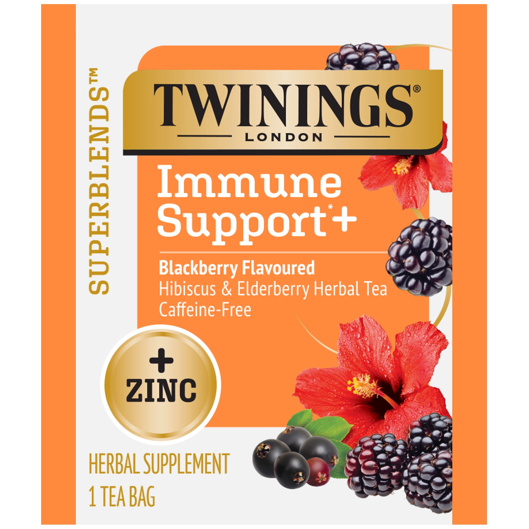 Twinings Superblends Immune Support+ Zinc Blackberry Flavoured