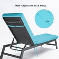 thumbnail image 5 of Outdoor Chaise Lounge Cushions, Breathable UV-Resistant & Fade-Resistant Cushions for Patio Pool Lawn – Adjustable Fit 2-Pack (Blue), 5 of 7