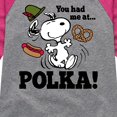 thumbnail image 3 of Peanuts - You Had Me At Polka - Toddler & Youth Girls Raglan Graphic T-Shirt, 3 of 6