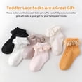 thumbnail image 7 of TELOLY 6 Pairs Toddler Lace Socks, Girls Ruffle Eyelet Frilly Princess for Baby Little Kids, 3-5 Years, 7 of 7