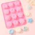 thumbnail image 4 of Moldes de flores de silicona, bandejas para hornear con flores y moldes de silicona antiadherentes para chocolate, dulces, gelatina., 4 of 6