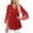 *Red, variant on ClodeEU Womens 3/4 Ruffle Sleeve Sparkly Shirts ,Casual Fall Double Layers V Neck Blouses Red,Womens Plus S