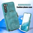 thumbnail image 6 of for Samsung Galaxy S23 Ultra Wallet Case Crossbody Strap, Zipper Phone Case with Card Holder Wrist Strap Purse Cover with Kickstand Compatible with Samsung Galaxy S23 Ultra 6.8 inch - Green, 6 of 7