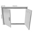 thumbnail image 2 of Miumaeov BBQ Double Access Door 31"W x 24"H Stainless Steel Wall Construction Vertical Modern Outdoor Kitchen Door with Hooks for BBQ Island Grilling Station Outside Cabinet, 2 of 12